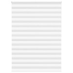 vidaXL Jaluzea tip zebra alb lățime țesătură 160,9 cm poliester