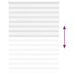 vidaXL Jaluzea tip zebra alb lățime țesătură 160,9 cm poliester