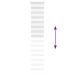 vidaXL Jaluzea tip zebra alb lățime țesătură 40,9 cm poliester