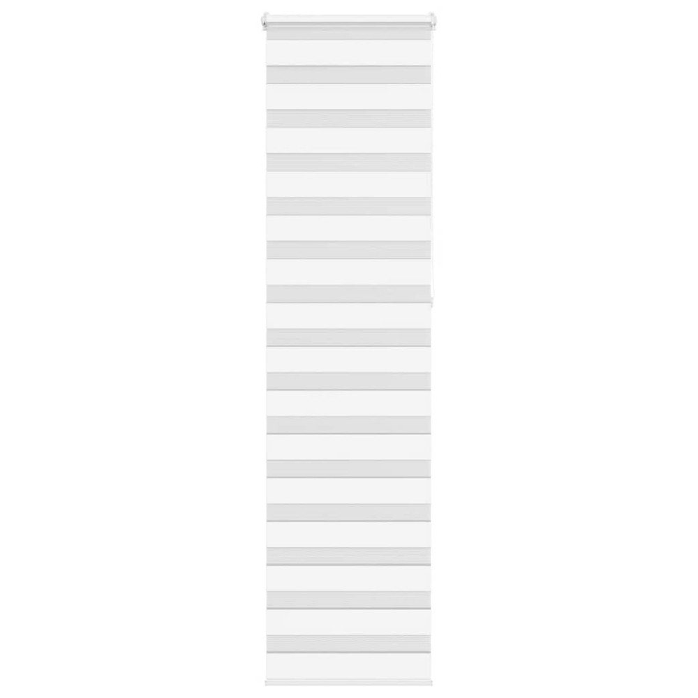 vidaXL Jaluzea tip zebra alb lățime țesătură 50,9 cm poliester
