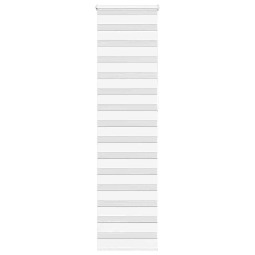 vidaXL Jaluzea tip zebra alb lățime țesătură 60,9 cm poliester