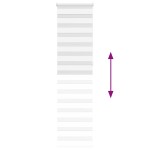 vidaXL Jaluzea tip zebra alb lățime țesătură 60,9 cm poliester