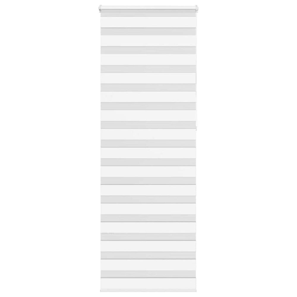 vidaXL Jaluzea tip zebra alb lățime țesătură 65,9 cm poliester