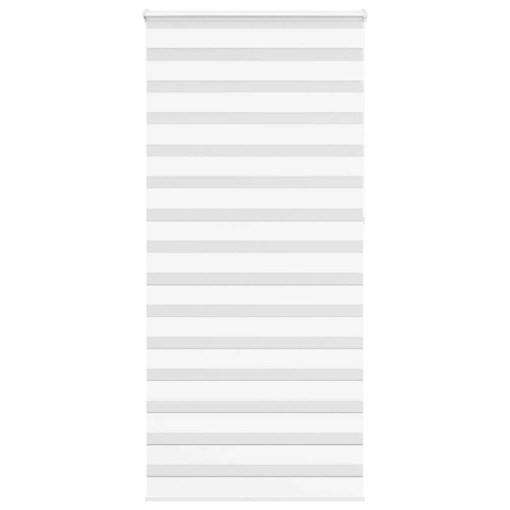 vidaXL Jaluzea tip zebra alb lățime țesătură 105,9 cm poliester