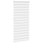 vidaXL Jaluzea tip zebra alb lățime țesătură 105,9 cm poliester