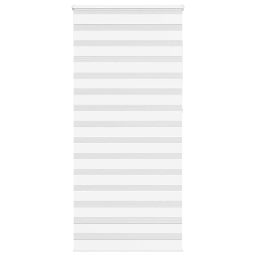 vidaXL Jaluzea tip zebra alb lățime țesătură 110,9 cm poliester