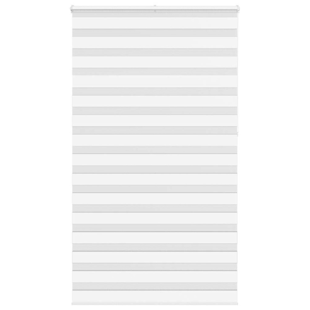 vidaXL Jaluzea tip zebra alb lățime țesătură 125,9 cm poliester