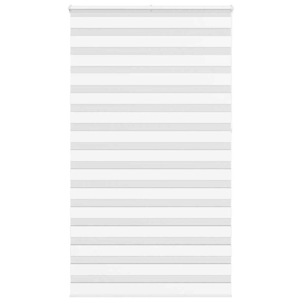vidaXL Jaluzea tip zebra alb lățime țesătură 130,9 cm poliester