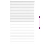 vidaXL Jaluzea tip zebra alb lățime țesătură 130,9 cm poliester