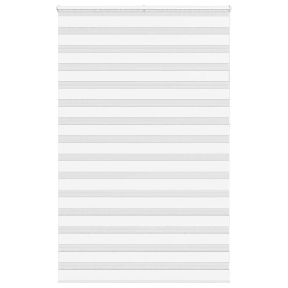 vidaXL Jaluzea tip zebra alb lățime țesătură 135,9 cm poliester