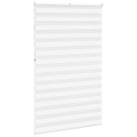 vidaXL Jaluzea tip zebra alb lățime țesătură 135,9 cm poliester