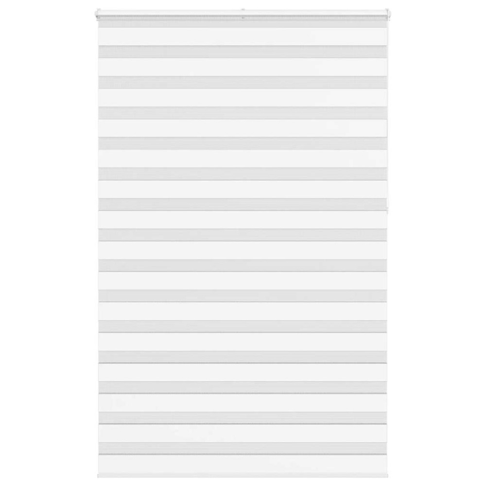 vidaXL Jaluzea tip zebra alb lățime țesătură 140,9 cm poliester