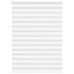 vidaXL Jaluzea tip zebra alb lățime țesătură 150,9 cm poliester