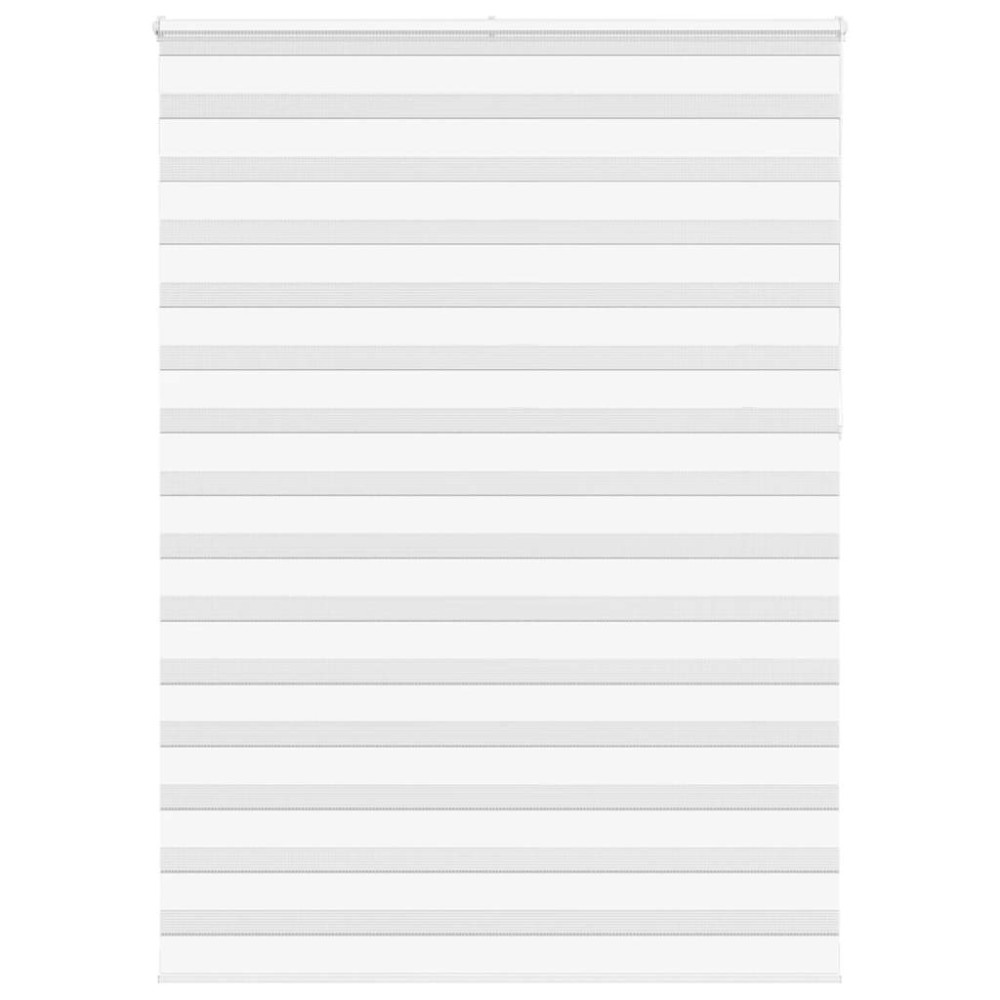 vidaXL Jaluzea tip zebra alb lățime țesătură 155,9 cm poliester