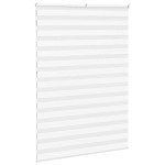 vidaXL Jaluzea tip zebra alb lățime țesătură 155,9 cm poliester