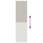 vidaXL Jaluzea cu rolă de duș 80x240 cm, lățime materială 76 cm vidaXL Jaluzea cu rolă de duș 80x240 cm, lățime materială 76 cm