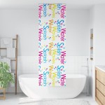 vidaXL Jaluzelă de duș 60x240 cm lățime material 56 cm vidaXL Jaluzelă de duș 60x240 cm lățime material 56 cm
