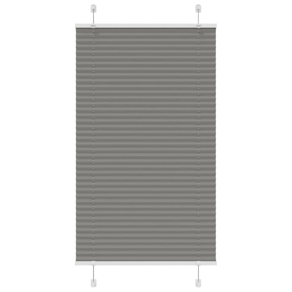 vidaXL Jaluzea plisată Antracit 75x100 cm Lățime țesătură 74,4 cm