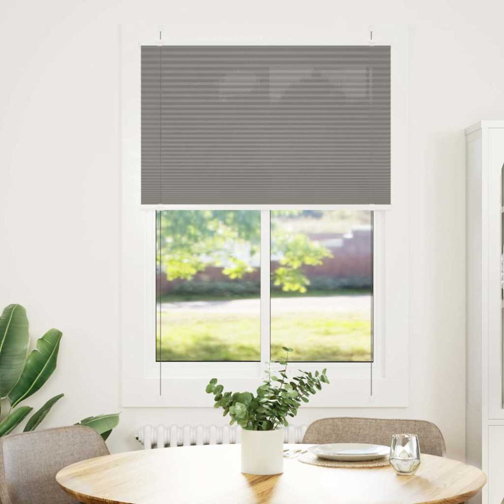 vidaXL Jaluzea plisată Antracit 100x100 cm Lățime țesătură 99,4 cm