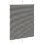 vidaXL Jaluzea plisată Antracit 105x100 cm Lățime țesătură 104,4 cm