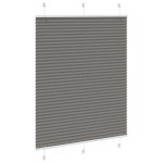 vidaXL Jaluzea plisată Antracit 110x100 cm Lățime țesătură 109,4 cm vidaXL Jaluzea plisată Antracit 110x100 cm Lățime țesătură 109,4 cm