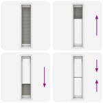vidaXL Jaluză plisată Antracit 50x200 cm Lățime țesătură 49,4 cm vidaXL Jaluză plisată Antracit 50x200 cm Lățime țesătură 49,4 cm