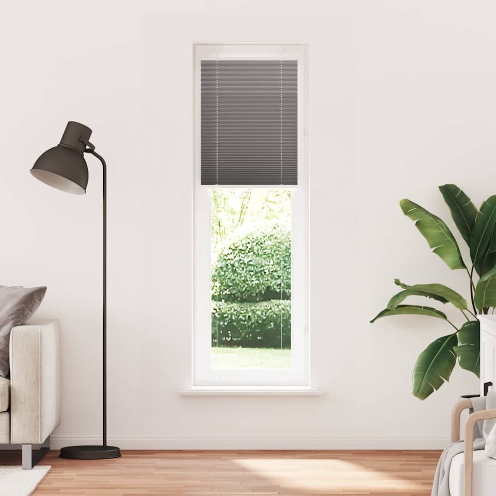 vidaXL Jaluză plisată Antracit 65x200 cm Lățime țesătură 64,4 cm