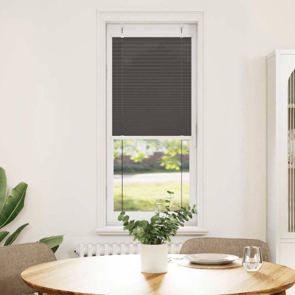 vidaXL Jaluzea plisată negru 40x100 cm Lățime țesătură 39,4cm poliester