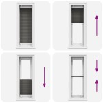 vidaXL Jaluzea plisată negru 40x100 cm Lățime țesătură 39,4cm poliester