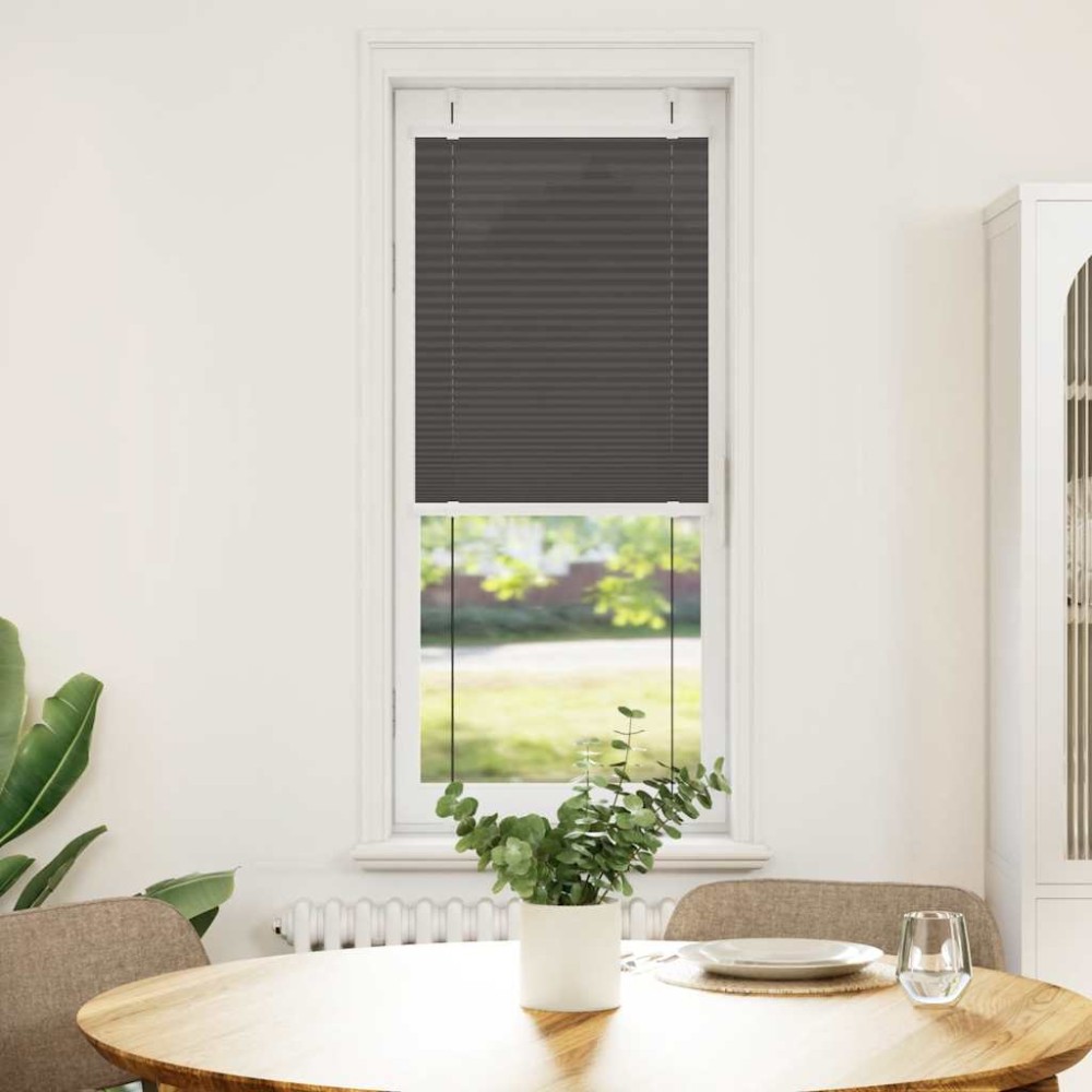 vidaXL Jaluzea plisată negru 50x100 cm Lățime țesătură 49,4cm poliester