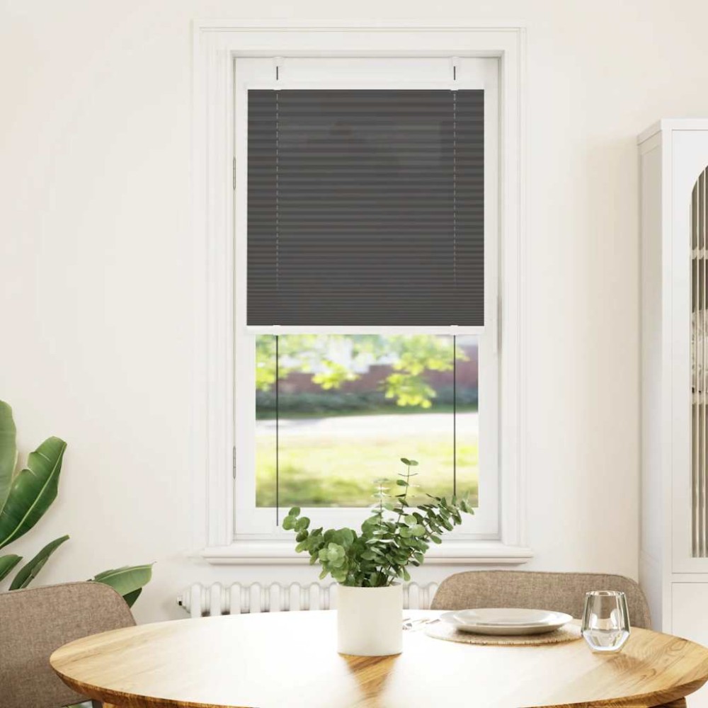 vidaXL Jaluzea plisată negru 55x100 cm Lățime țesătură 54,4cm poliester
