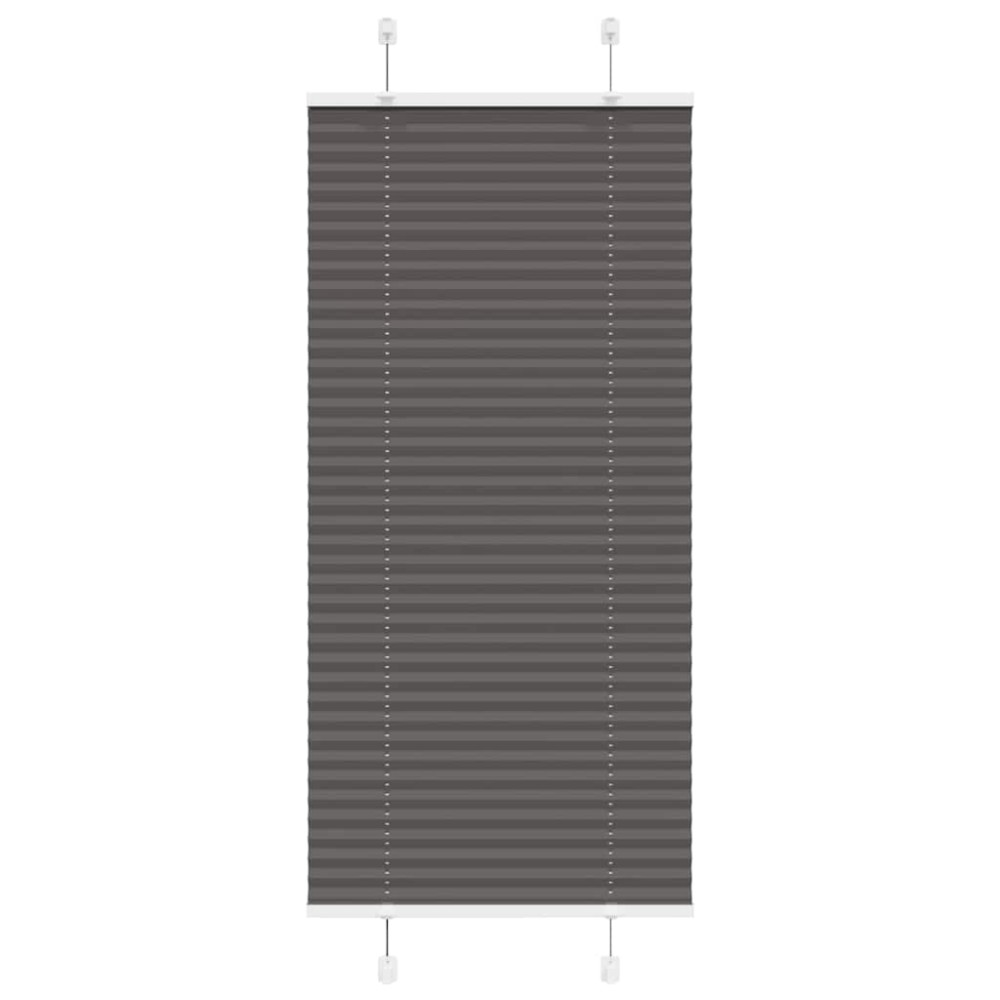 vidaXL Jaluzea plisată negru 60x100 cm Lățime țesătură 59,4cm poliester
