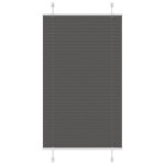vidaXL Jaluzea plisată negru 75x100cm Lățime țesătură 74,4 cm poliester