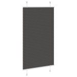vidaXL Jaluzea plisată negru 75x100cm Lățime țesătură 74,4 cm poliester