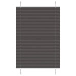 vidaXL Jaluzea plisată negru 85x100cm Lățime țesătură 84,4 cm poliester