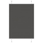 vidaXL Jaluzea plisată negru 90x100cm Lățime țesătură 89,4 cm poliester