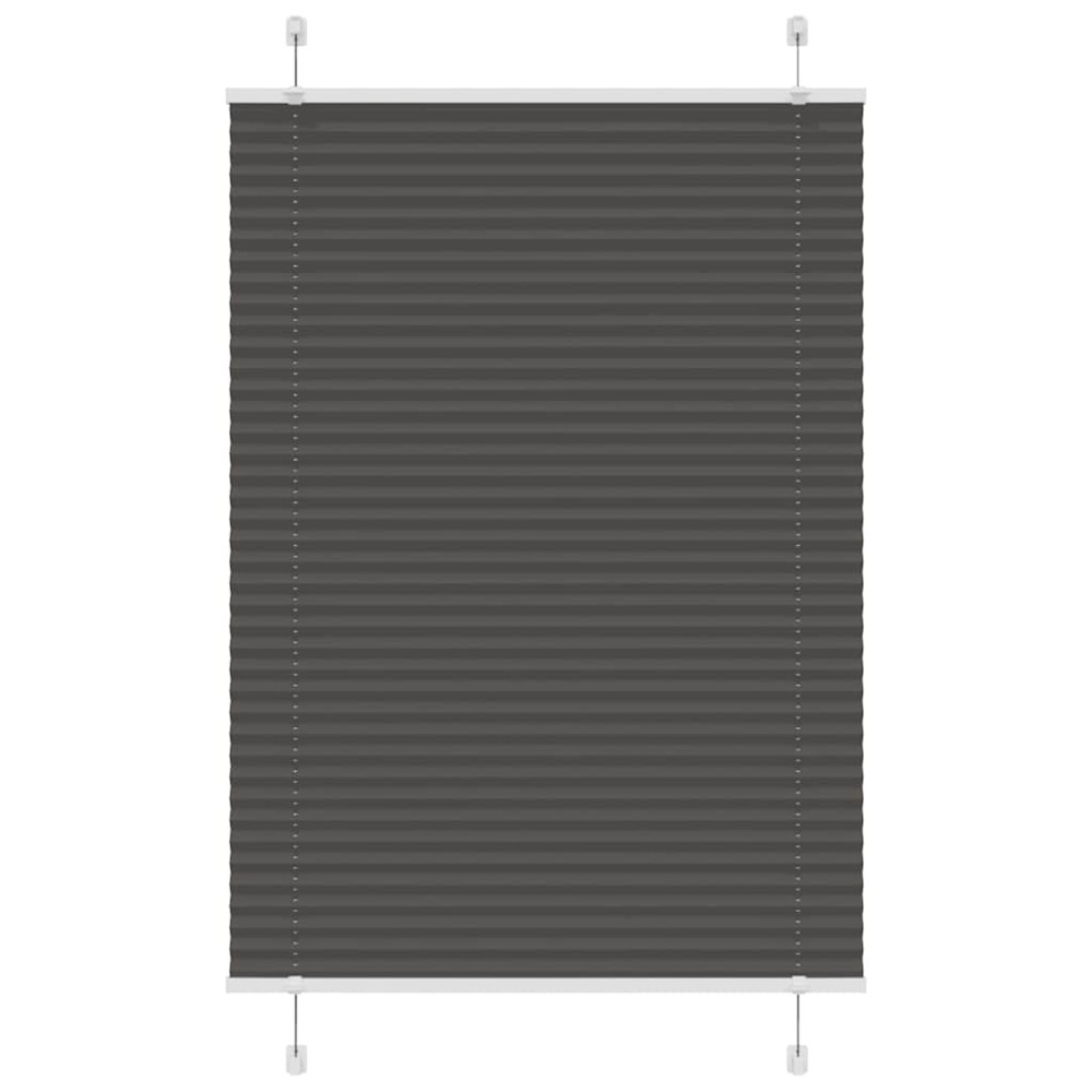 vidaXL Jaluză plisată negru 95x100 cm Lățime țesătură 94,4cm poliester