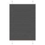 vidaXL Jaluză plisată negru 95x100 cm Lățime țesătură 94,4cm poliester