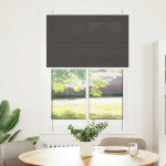 vidaXL Jaluzea plisată negru 100x100cm Lățime țesătură 99,4cm poliester