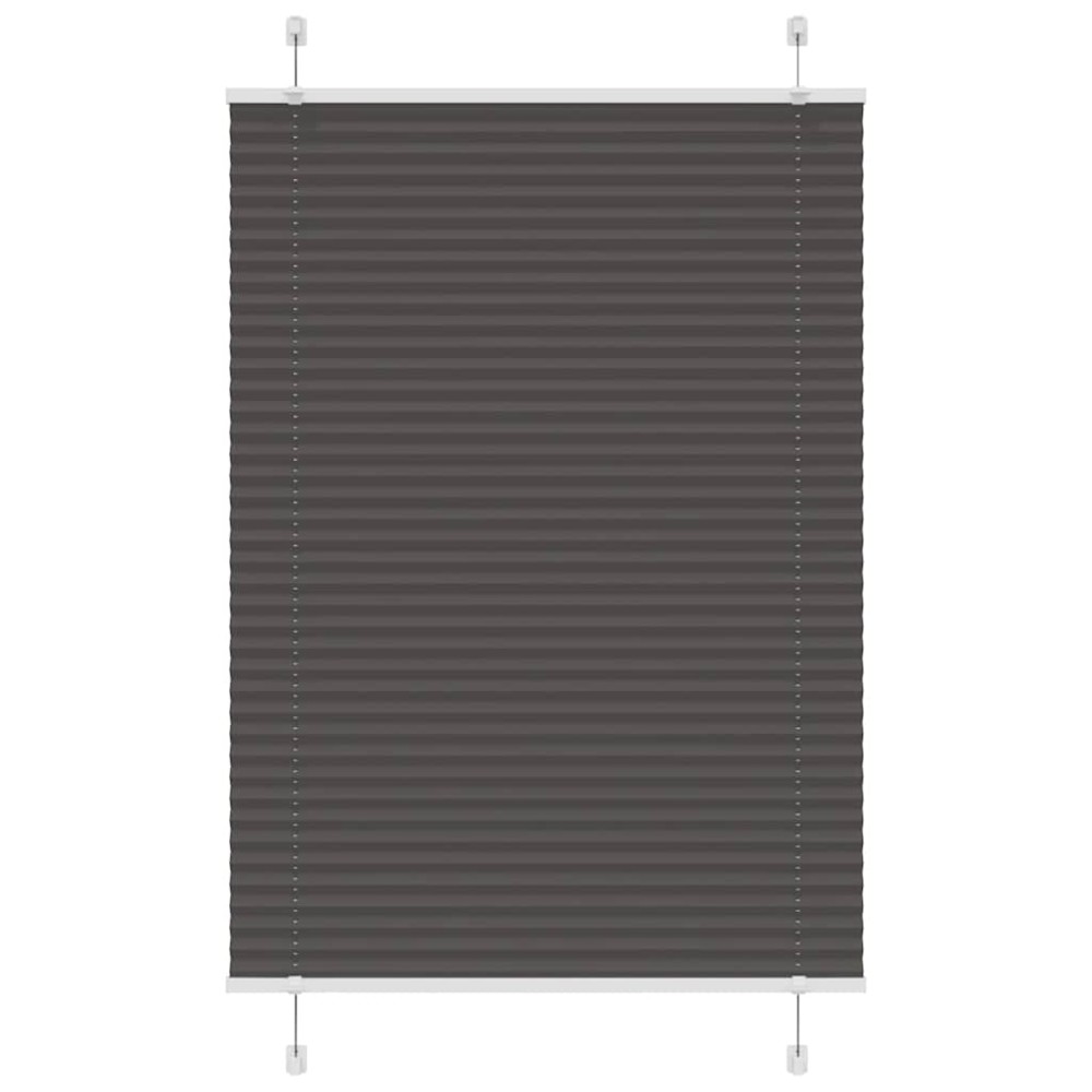 vidaXL Jaluzea plisată negru 100x100cm Lățime țesătură 99,4cm poliester