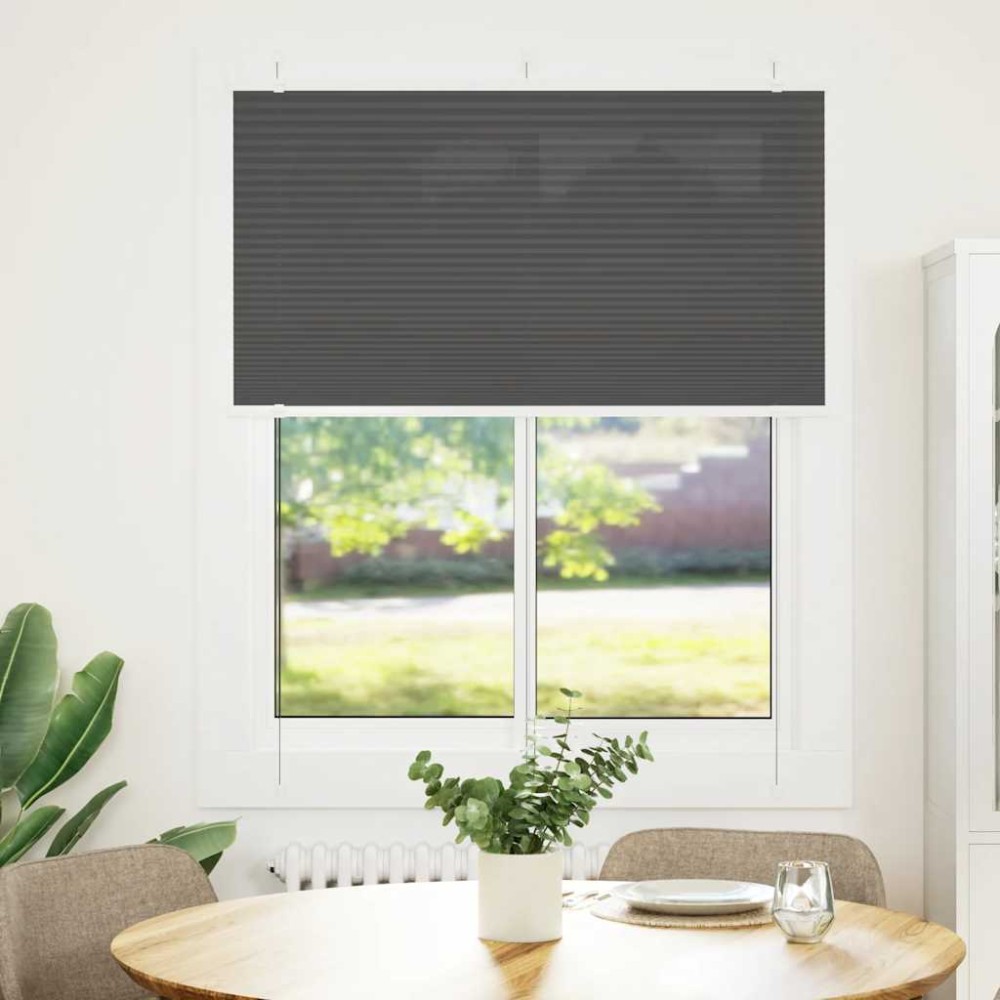 vidaXL Jaluzea plisată negru 105x100 cm Lățime țesătură 104,4 cm