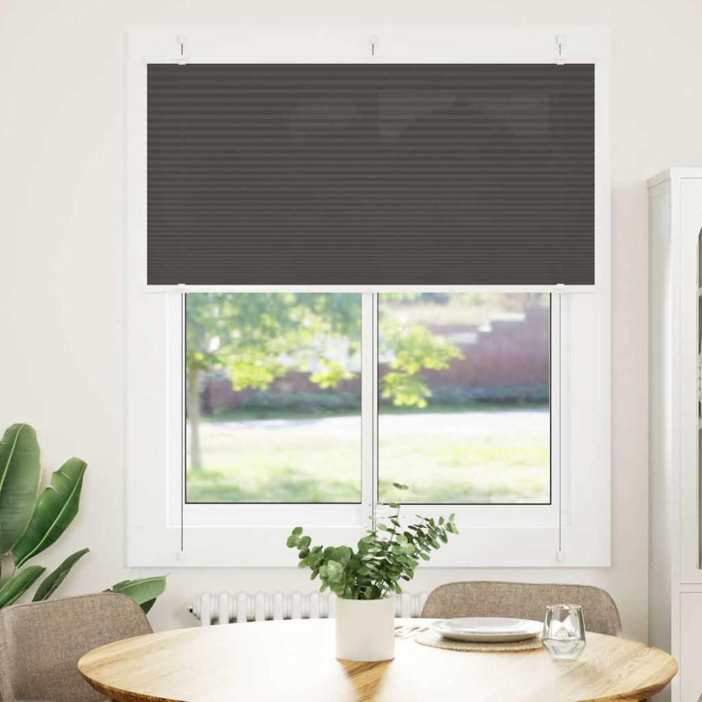 vidaXL Jaluzea plisată negru 120x100 cm Lățime țesătură 119,4 cm