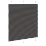 vidaXL Jaluzea plisată negru 120x100 cm Lățime țesătură 119,4 cm