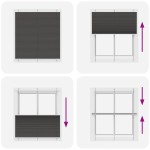 vidaXL Jaluzea plisată negru 120x100 cm Lățime țesătură 119,4 cm