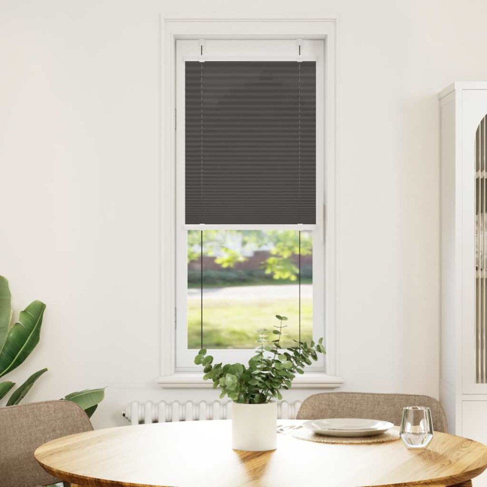 vidaXL Jaluzea plisată negru 40x150 cm Lățime țesătură 39,4cm poliester