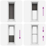 vidaXL Jaluzea plisată negru 40x150 cm Lățime țesătură 39,4cm poliester