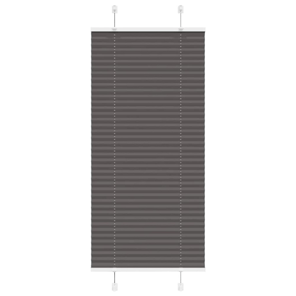 vidaXL Jaluzea plisată negru 65x150 cm Lățime țesătură 64,4cm poliester