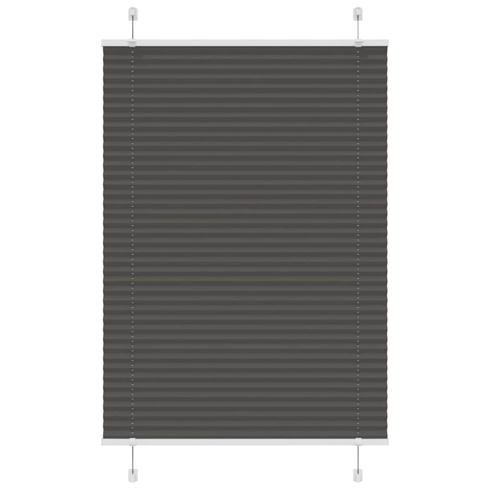 vidaXL Jaluzea plisată negru 85x150 cm Lățime țesătură 84,4cm poliester