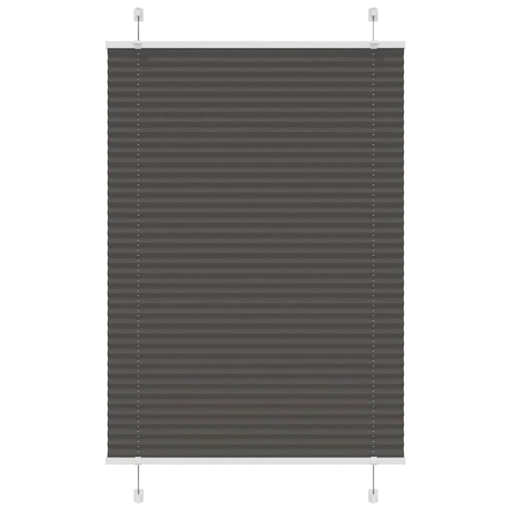 vidaXL Jaluzea plisată negru 90x150 cm Lățime țesătură 89,4cm poliester