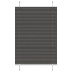 vidaXL Jaluzea plisată negru 90x150 cm Lățime țesătură 89,4cm poliester